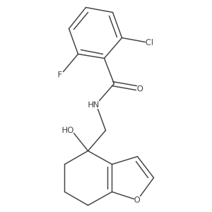 2-chloro-6-fluoro-N-((4-hydroxy-4,5,6,7-tetrahydrobenzofuran-4-yl)methyl)benzamide结构式