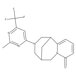 11-[2-Methyl-6-(trifluoromethyl)pyrimidin-4-yl]-7,11-diazatricyclo[7.3.1.0^{2,7}]trideca-2,4-dien-6-one Structure
