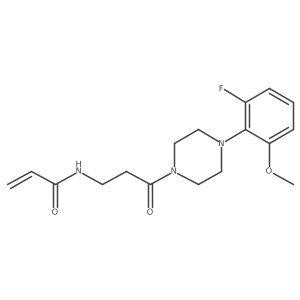 N-[3-[4-(2-Fluoro-6-methoxyphenyl)piperazin-1-yl]-3-oxopropyl]prop-2-enamide结构式