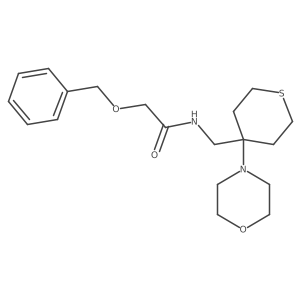 2-(benzyloxy)-N-{[4-(morpholin-4-yl)thian-4-yl]methyl}acetamide结构式