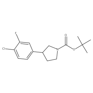 1-Boc-3-(4-chloro-3-fluorophenyl)pyrrolidine Structure