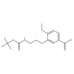 3-(2-{[(Tert-butoxy)carbonyl]amino}ethoxy)-4-methoxybenzoic acid结构式