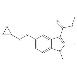 Methyl 1,2-dimethyl-5-(oxiran-2-ylmethoxy)indole-3-carboxylate Structure