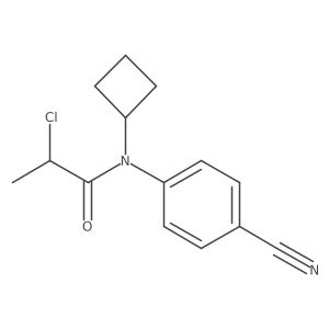 2-Chloro-N-(4-cyanophenyl)-N-cyclobutylpropanamide Structure
