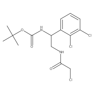 Tert-butyl N-[2-[(2-chloroacetyl)amino]-1-(2,3-dichlorophenyl)ethyl]carbamate结构式