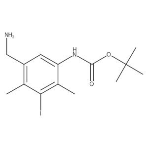 tert-butyl N-[5-(aminomethyl)-3-iodo-2,4-dimethylphenyl]carbamate Structure