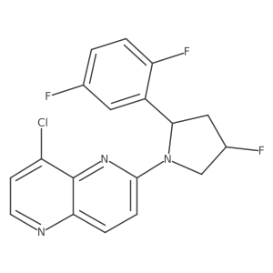 8-Chloro-2-((2R,4S)-2-(2,5-difluorophenyl)-4-fluoropyrrolidin-1-yl)-1,5-naphthyridine Structure