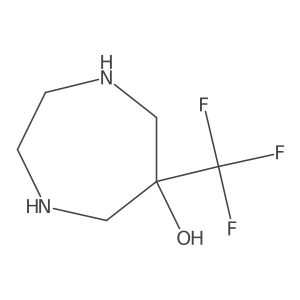 6-(Trifluoromethyl)-1,4-diazepan-6-ol结构式