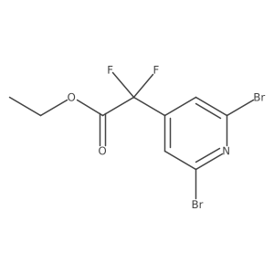 Ethyl 2-(2,6-dibromopyridin-4-yl)-2,2-difluoroacetate Structure