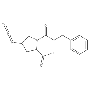 (2R,4R)-4-azido-1-[(benzyloxy)carbonyl]pyrrolidine-2-carboxylic acid Structure