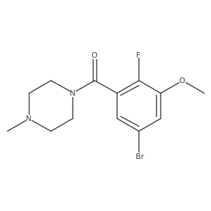 (5-Bromo-2-fluoro-3-methoxyphenyl)(4-methylpiperazin-1-yl)methanone Structure