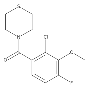 (2-Chloro-4-fluoro-3-methoxyphenyl)(thiomorpholino)methanone Structure