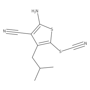 2-Amino-5-(cyanosulfanyl)-4-(2-methylpropyl)thiophene-3-carbonitrile Structure