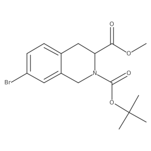 2-tert-butyl 3-methyl (3S)-7-bromo-1,2,3,4-tetrahydroisoquinoline-2,3-dicarboxylate Structure