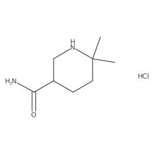 6,6-Dimethylpiperidine-3-carboxamide hydrochloride结构式