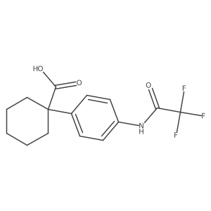 1-[4-(2,2,2-Trifluoroacetamido)phenyl]cyclohexane-1-carboxylic acid结构式