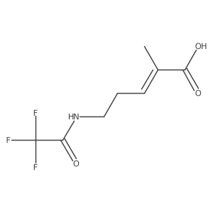 2-Methyl-5-(2,2,2-trifluoroacetamido)pent-2-enoic acid Structure
