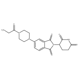 5-[4-(2-aminoacetyl)piperazin-1-yl]-2-(2,6-dioxopiperidin-3-yl)-2,3-dihydro-1H-isoindole-1,3-dione结构式