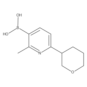 (2-Methyl-6-tetrahydropyran-3-yl-3-pyridyl)boronic acid Structure