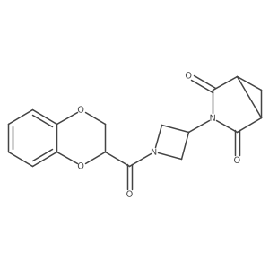 3-(1-(2,3-Dihydrobenzo[b][1,4]dioxine-2-carbonyl)azetidin-3-yl)-3-azabicyclo[3.1.0]hexane-2,4-dione结构式