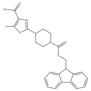2-(1-{[(9H-fluoren-9-yl)methoxy]carbonyl}piperidin-4-yl)-5-methyl-1,3-thiazole-4-carboxylic acid Structure