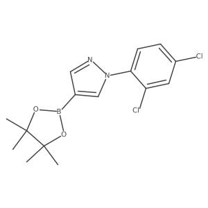 1-(2,4-dichlorophenyl)-4-(tetramethyl-1,3,2-dioxaborolan-2-yl)-1H-pyrazole Structure