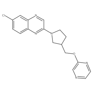 6-Chloro-2-{3-[(pyrazin-2-yloxy)methyl]pyrrolidin-1-yl}quinoxaline Structure