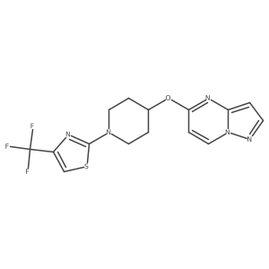 4-{Pyrazolo[1,5-a]pyrimidin-5-yloxy}-1-[4-(trifluoromethyl)-1,3-thiazol-2-yl]piperidine Structure