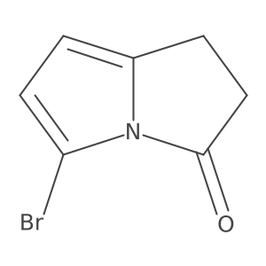 5-Bromo-1,2-dihydro-3H-pyrrolizin-3-one Structure