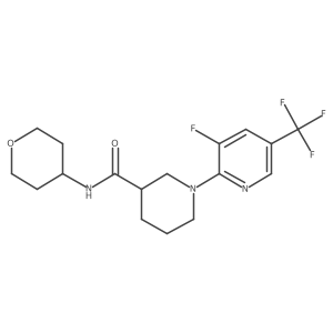 1-[3-fluoro-5-(trifluoromethyl)pyridin-2-yl]-N-(oxan-4-yl)piperidine-3-carboxamide结构式