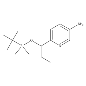6-(1-((tert-Butyldimethylsilyl)oxy)-2-fluoroethyl)pyridin-3-amine结构式
