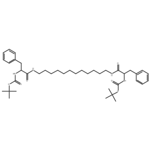 1,22-Bis(1,1-dimethylethyl) (3R,20R)-4,19-dioxo-3,20-bis(phenylmethyl)-2,5,18,21-tetraazadocosanedioate结构式