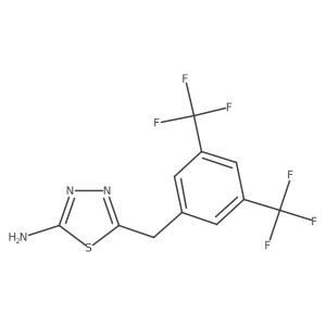 5-[3,5-Bis(trifluoromethyl)benzyl]-1,3,4-thiadiazol-2-amine Structure