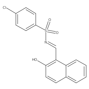 (E)-4-chloro-N-((2-hydroxynaphthalen-1-yl)methylene)benzenesulfonamide结构式