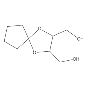 (2R,3R)-(3-Hydroxymethyl-1,4-dioxa-spiro[4.4]non-2-yl)-methanol结构式
