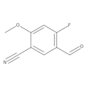 4-Fluoro-5-formyl-2-methoxy-benzonitrile结构式