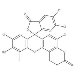 5,5',6',9-Tetrachloro-10-hydroxy-11-methylspiro[1,2-dihydropyrano[2,3-c]xanthene-7,3'-2-benzofuran]-1',3-dione Structure