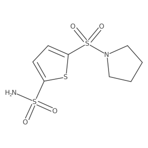 5-(1-Pyrrolidinylsulfonyl)-2-thiophenesulfonamide结构式