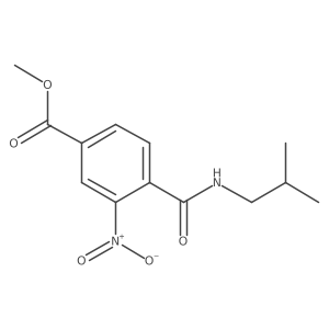 N-isobutyl-3-nitroterephthalamic acid methyl ester Structure
