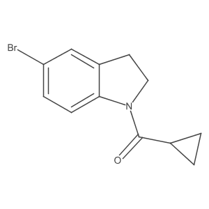 5-bromo-1-cyclopropanecarbonyl-2,3-dihydro-1H-indole结构式