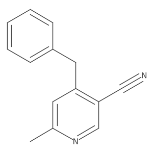 6-Methyl-4-(phenylmethyl)-3-pyridinecarbonitrile结构式