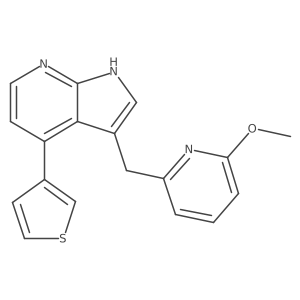 3-(6-Methoxy-pyridin-2-ylmethyl)-4-thiophen-3-yl-1h-pyrrolo[2,3-b]pyridine结构式