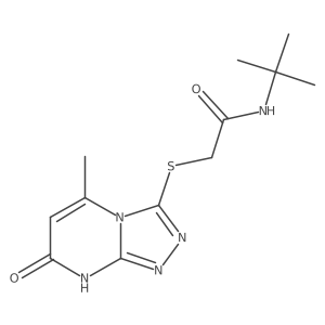 N-tert-butyl-2-({5-methyl-7-oxo-7H,8H-[1,2,4]triazolo[4,3-a]pyrimidin-3-yl}sulfanyl)acetamide Structure