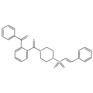 1-(2-Benzoylbenzoyl)-4-(2-phenylethenesulfonyl)piperazine Structure