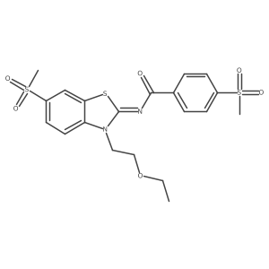 (Z)-N-(3-(2-ethoxyethyl)-6-(methylsulfonyl)benzo[d]thiazol-2(3H)-ylidene)-4-(methylsulfonyl)benzamide Structure