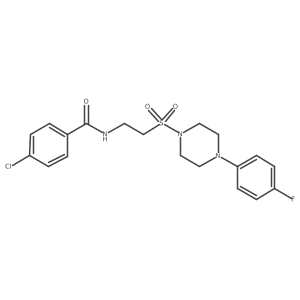 4-chloro-N-(2-{[4-(4-fluorophenyl)piperazin-1-yl]sulfonyl}ethyl)benzamide结构式