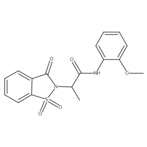 2-(1,1-dioxido-3-oxobenzo[d]isothiazol-2(3H)-yl)-N-(2-methoxyphenyl)propanamide Structure
