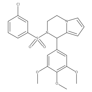 2-((3-Chlorophenyl)sulfonyl)-1-(3,4,5-trimethoxyphenyl)-1,2,3,4-tetrahydropyrrolo[1,2-a]pyrazine结构式