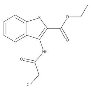 Ethyl 3-[(chloroacetyl)amino]-1-benzothiophene-2-carboxylate Structure