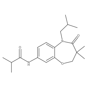 N-(5-isobutyl-3,3-dimethyl-4-oxo-2,3,4,5-tetrahydrobenzo[b][1,4]oxazepin-8-yl)isobutyramide结构式